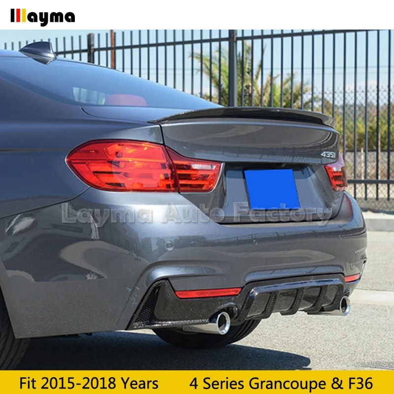 Стильный спойлер для заднего багажника из углеродного волокна BMW 4 серии GranCoupe F36
