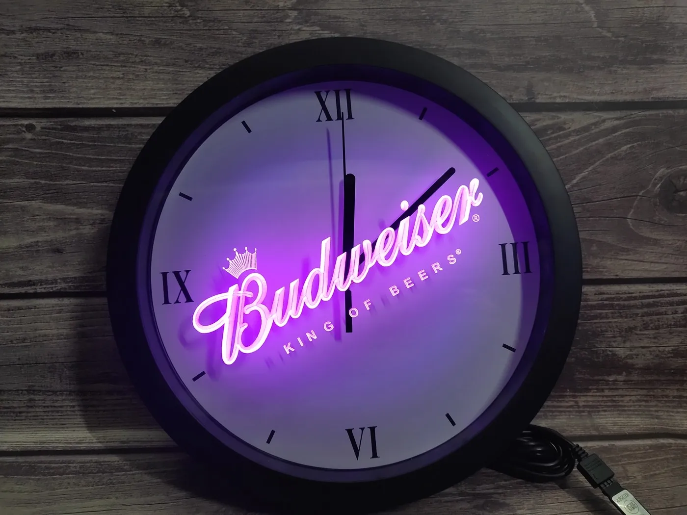 0a002 Budweiser пивной бар Паб Клуб App Rgb 5050 светодиодные неоновые вывески настенные часы