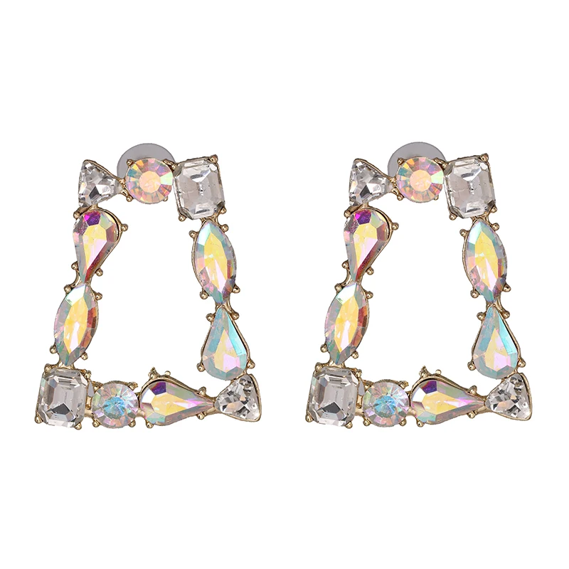 FASHIONSNOOPS, модные серьги-капли ZA с кристаллами, стразы для женщин геометрической формы, в стиле бохо, Висячие массивные большие серьги, ювелирные изделия, подарки