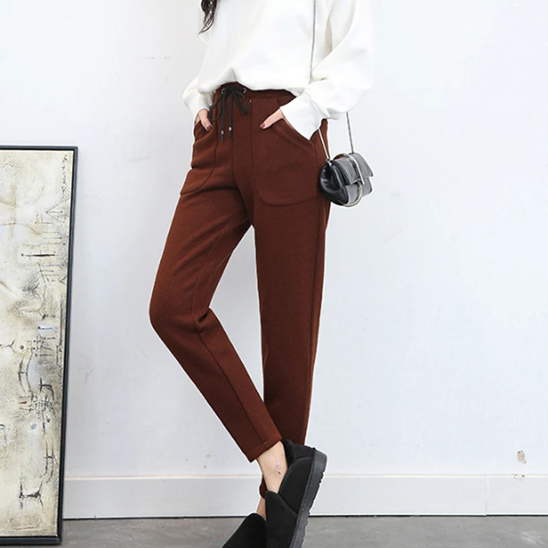 Новинка 2020 женские повседневные Бархатные Теплые спортивные штаны осенние