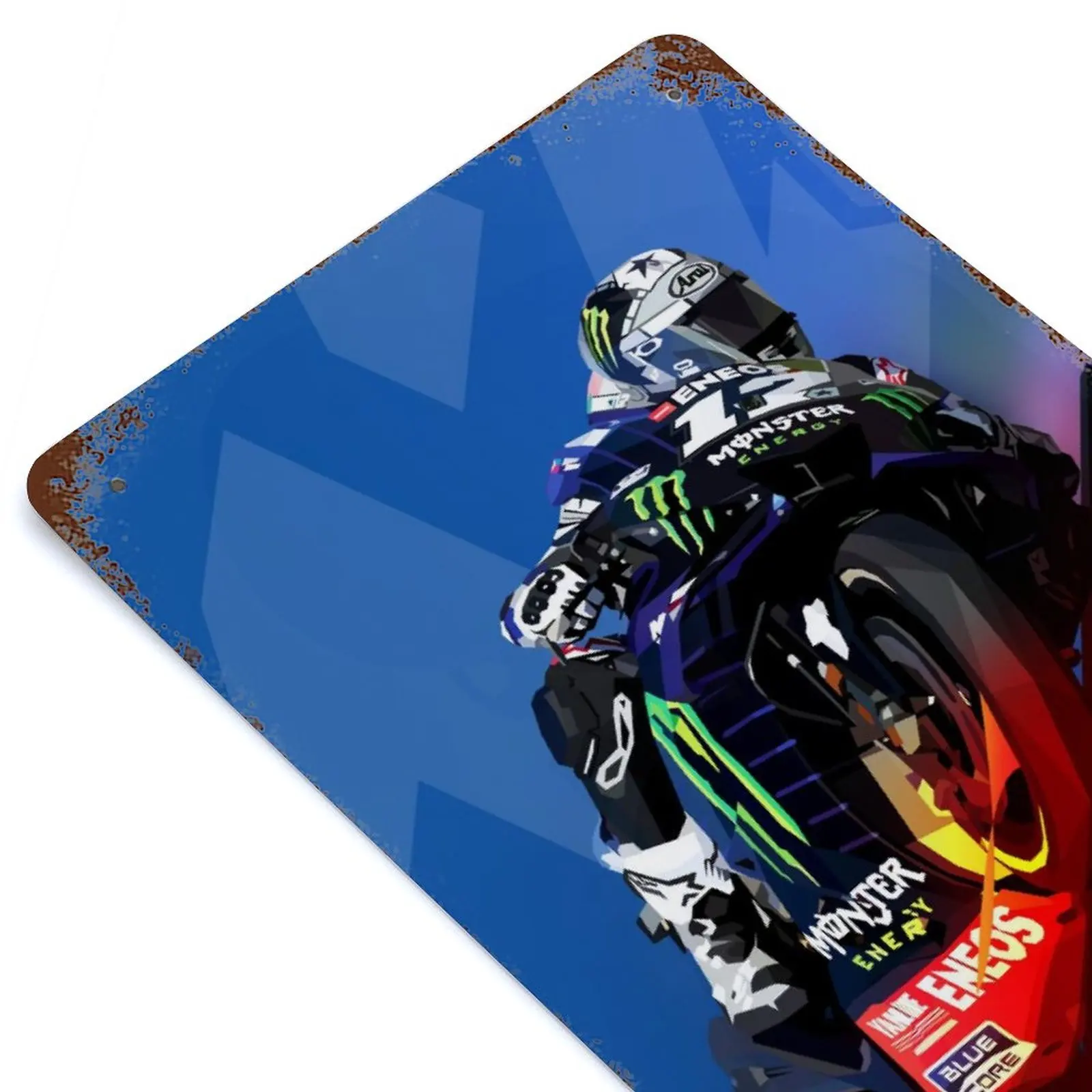 

Maverick Vinales Low Poly Printed Retro Metal Poster Decor Home Wall Decoration Tin Sign Plaque