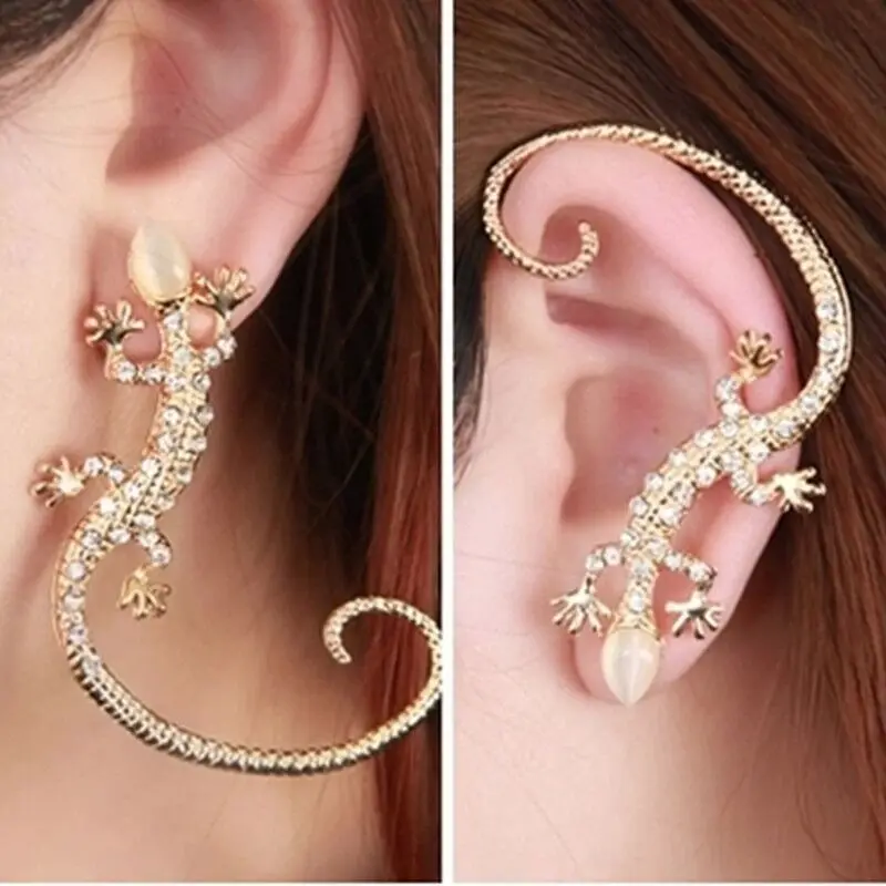 

Personality Retro Lizard Ear Clip Fashion For Women Jewelry 2021 Personality Gothic Punk Rock Vintage For Women Men Earcuff