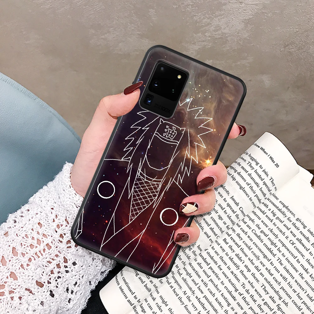

Naruto logo pattern Shippuden Phone Case For Samsung Galaxy Note S 8 9 10 20 Plus E Lite Uitra black Back Tpu Cover Silicone