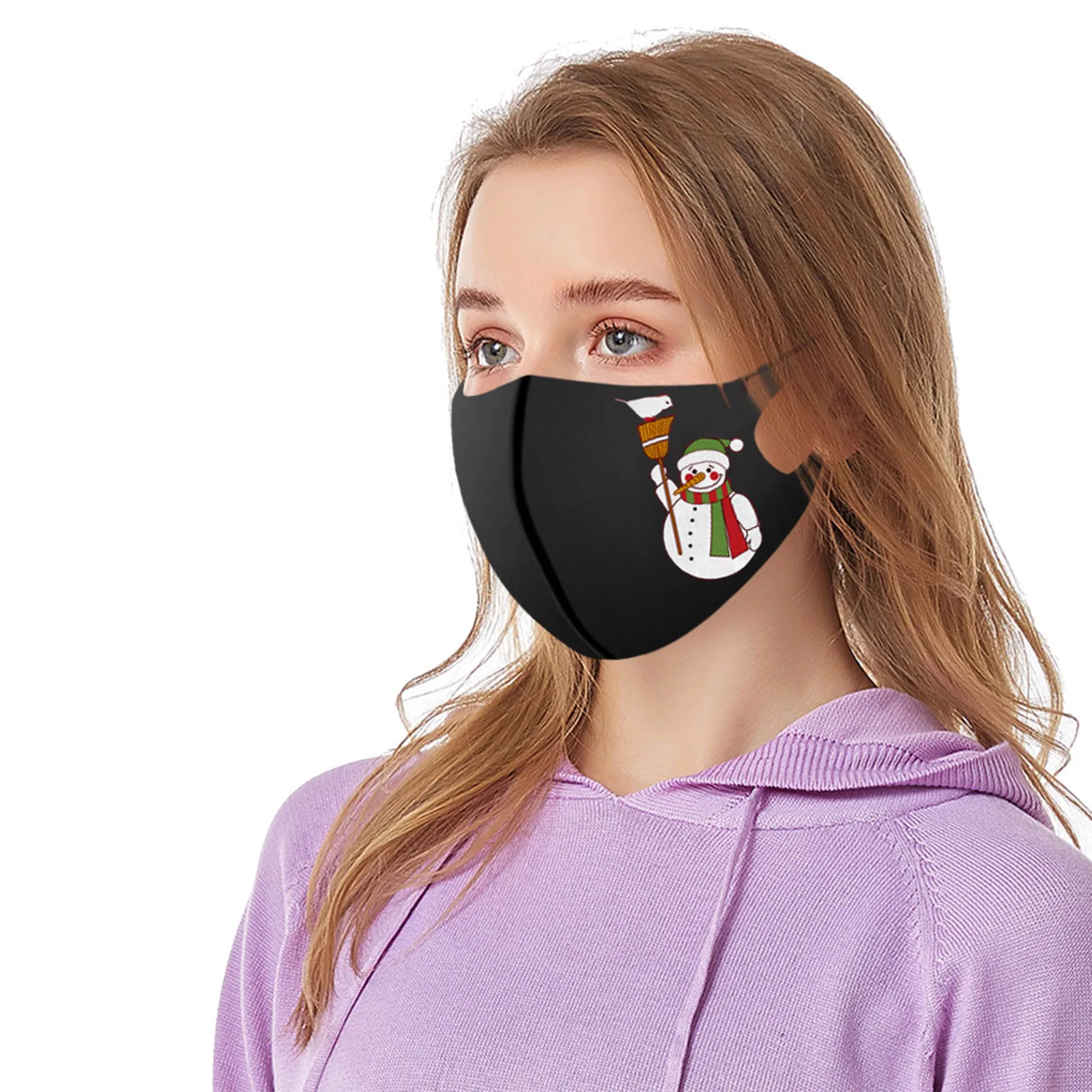 Модные маска на лицо с рисованным аниме маски наполовину для лица муфельной пыле