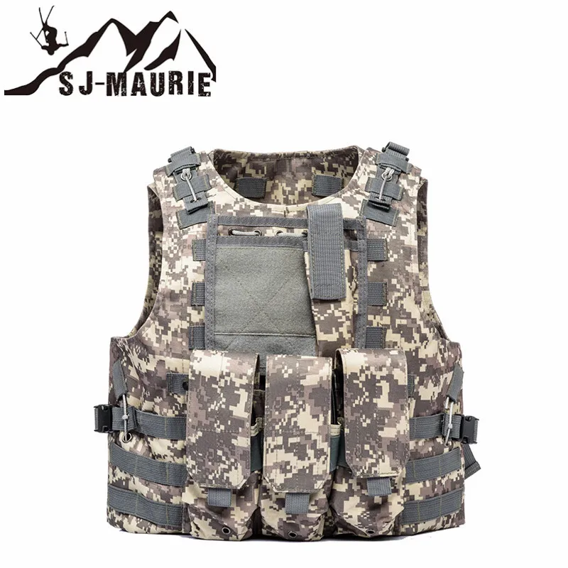Открытый военный тактический жилет tmc жилет страйкбол Molle охотничий жилет Регулируемый штурмовая пластина Перевозчик CS плечевой ремень - Цвет: 07