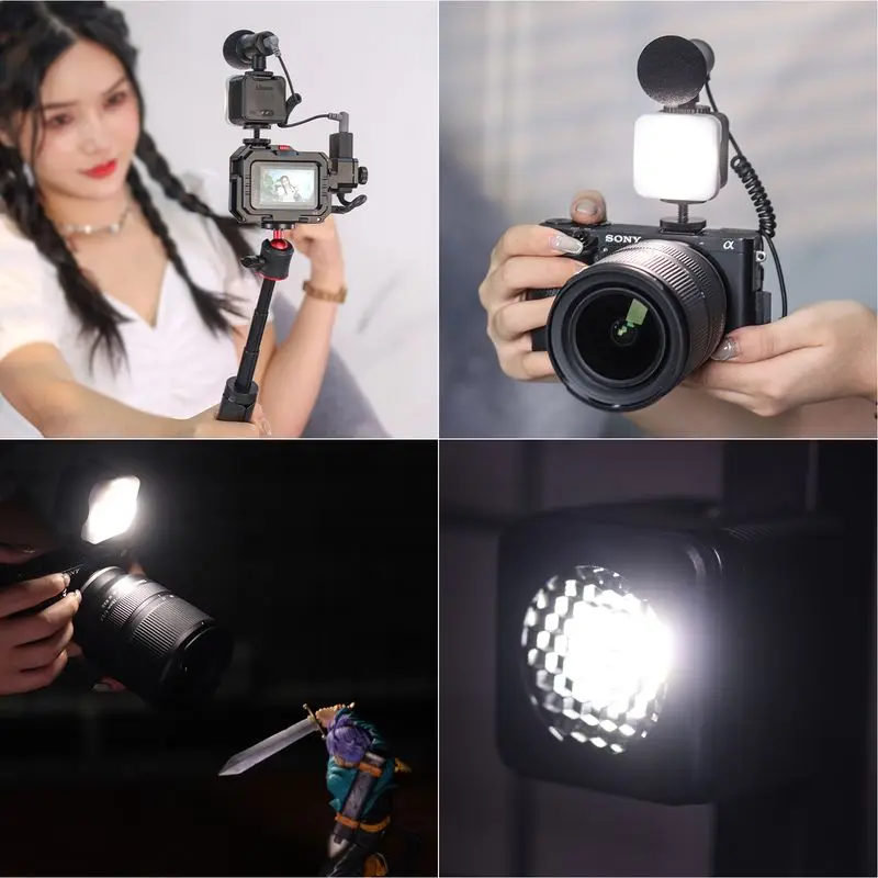 

Ulanzi L2 Cute Lite for Gopro Mini LED Video Light 10m IP68 RGB Video Light with Color Filter Diffuser Honeycomb for DSLR Sony