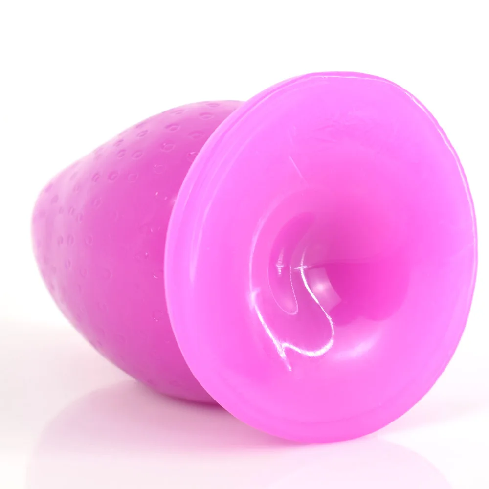 Анальная пробка NNSX в виде клубники треугольной формы постепенно увеличивающаяся