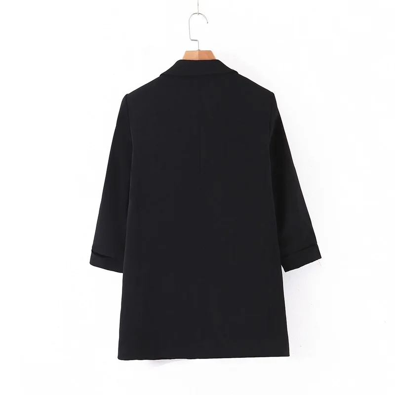 

YNZZU Notched Collar Blazer Cuffed Sleeve Elegant Blazer Women 2020 Spring Long Sleeve Office Ladies Blazer Coats A1463