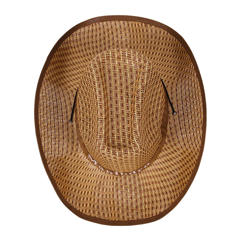 

Western Cowboy Hat Summer and Autumn Men Sun-Proof Sun Hat Cool Three Straw Hat Travel Travel Casual Hat