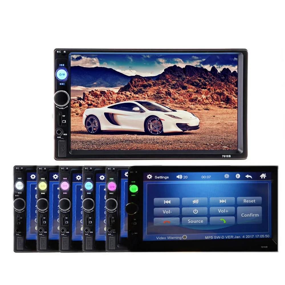 Автомагнитола 2 Din Автомобильный видеорегистратор задняя фронтальная камера 7