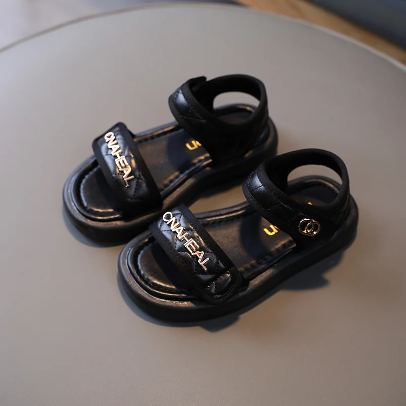 

Girls sandals 2021 new summer children princess children and school girls non-slip soft-soled beach shoes kids sandals