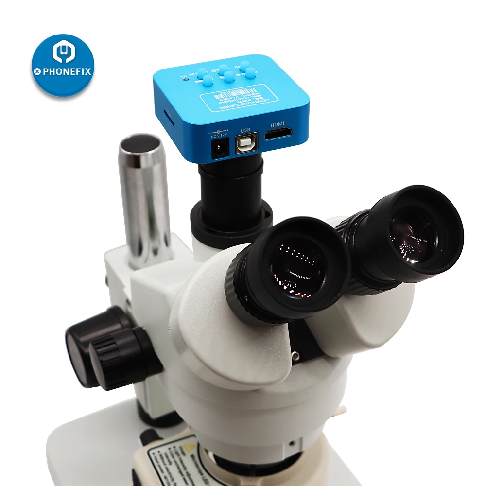 Промышленный тринокулярный микроскоп 3 5-90X с камерой 16 МП HDMI для ремонта