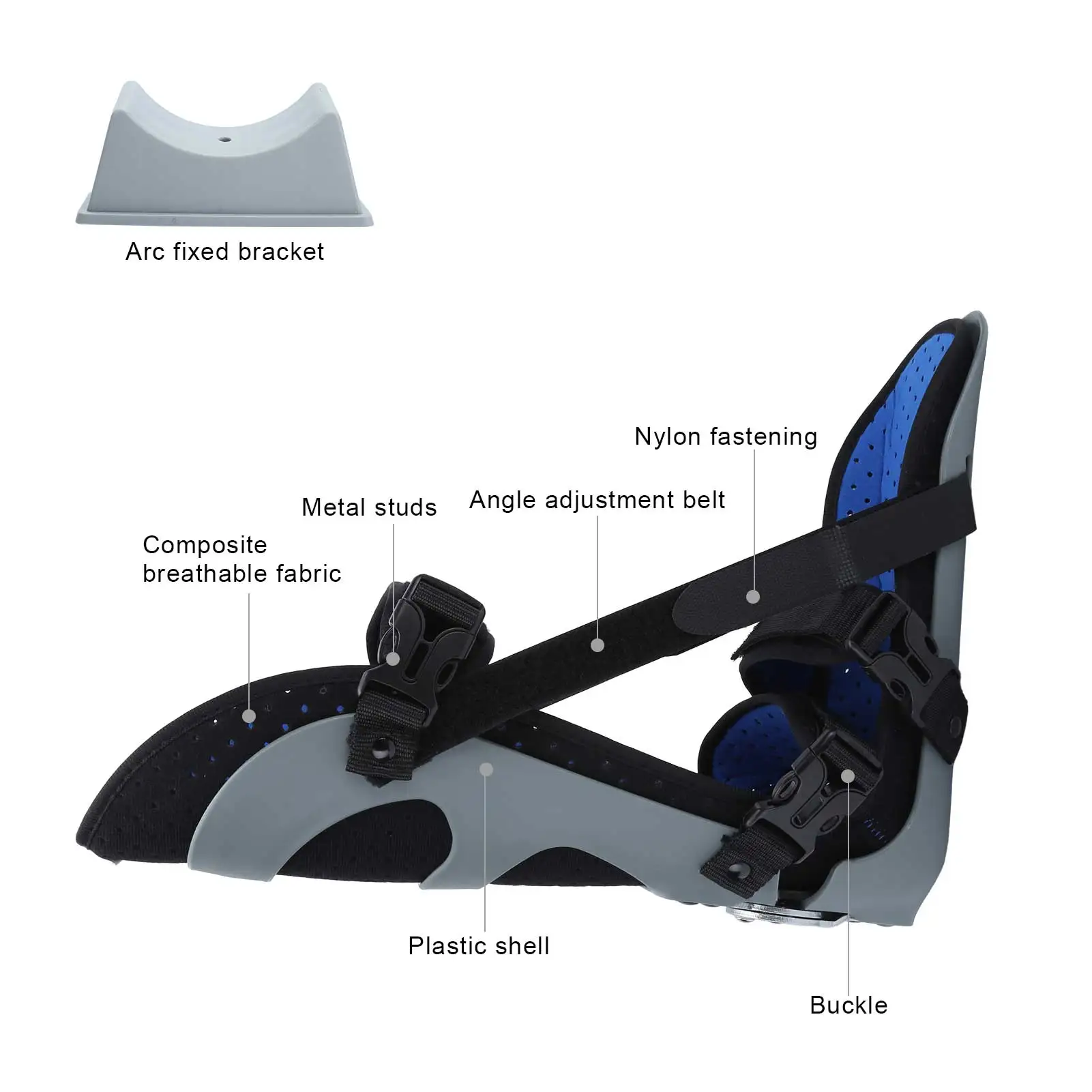 Ортопедическая шина для ног регулируемая дышащая фиксация при падении уход за