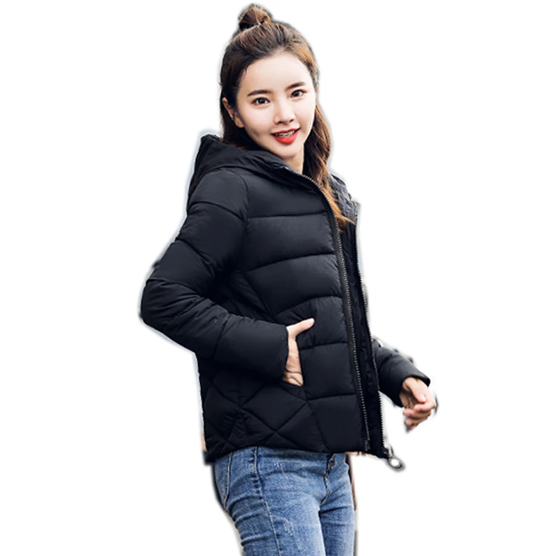 Женская теплая парка с капюшоном повседневная облегающая куртка длинным рукавом