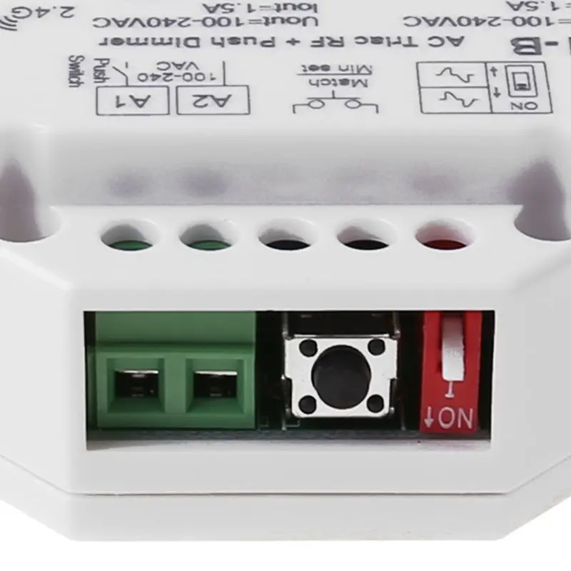 

AC Wireless RF Triac Dimmer & 2.4G Remote Controller Kit Dimmable Push Switch For LED Lamp
