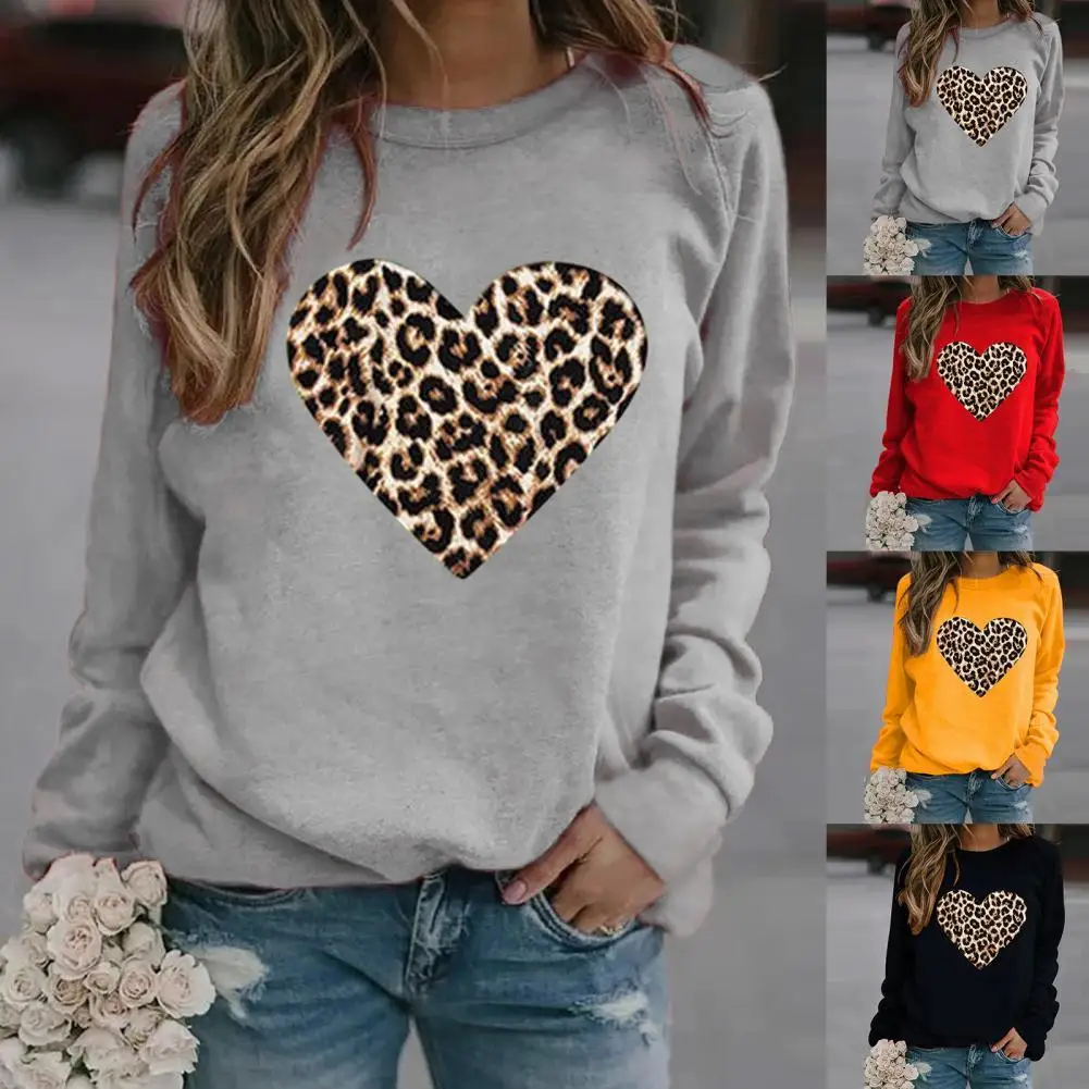 

Удобные стильные женские пуловеры из хлопка с принтом в виде сердца для зимы