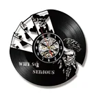 Настенные часы Joker CD с виниловой пластиной, тематические художественные виниловые диски, поделки, тихий кварцевый виниловый альбом, настенные часы