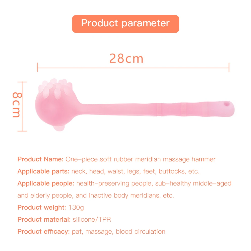 

Silicone Massage Thump Body Meridian Acupoint Massage Promote Blood Circulation Massager For Neck Back Waist Legs Muscle Relax