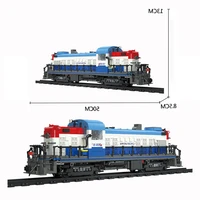 2021steam locomotive railway train creative assembly model particles assembling building blocks boy childrens toys
