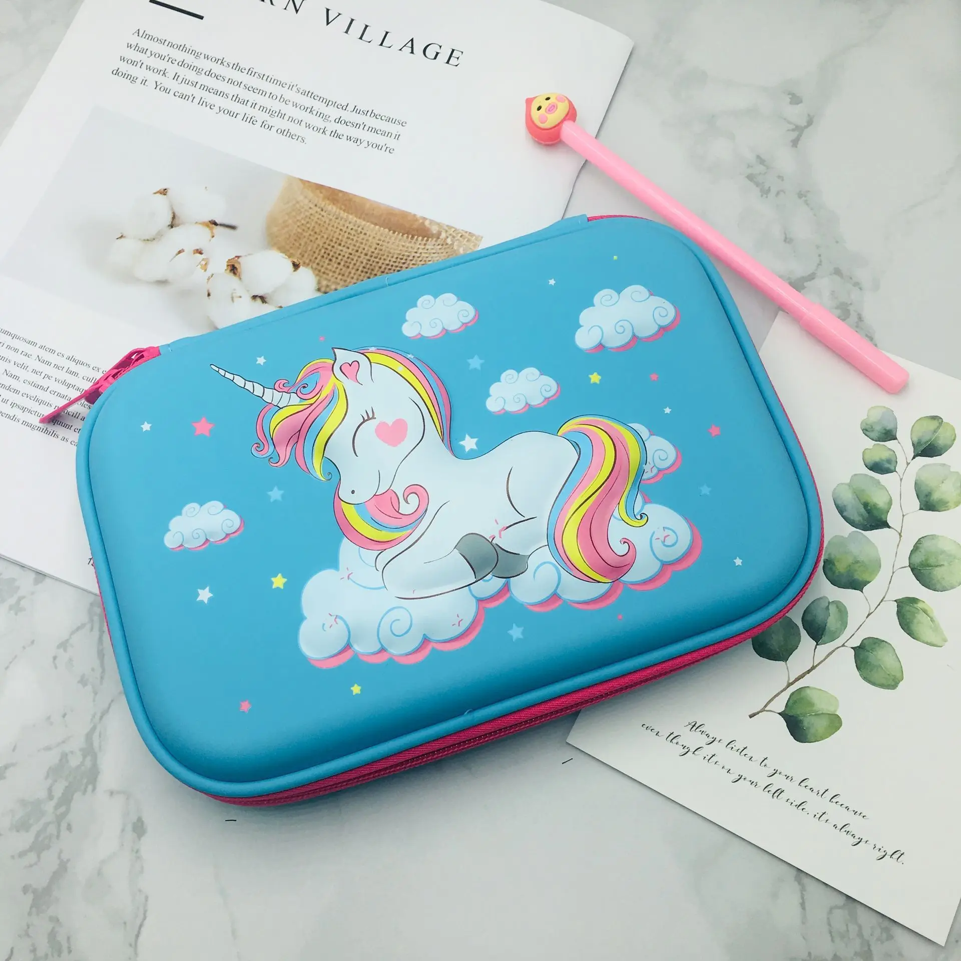 Креативные все новый дизайн бренда Единорог EVA рельефный Жесткий Чехол Футляр