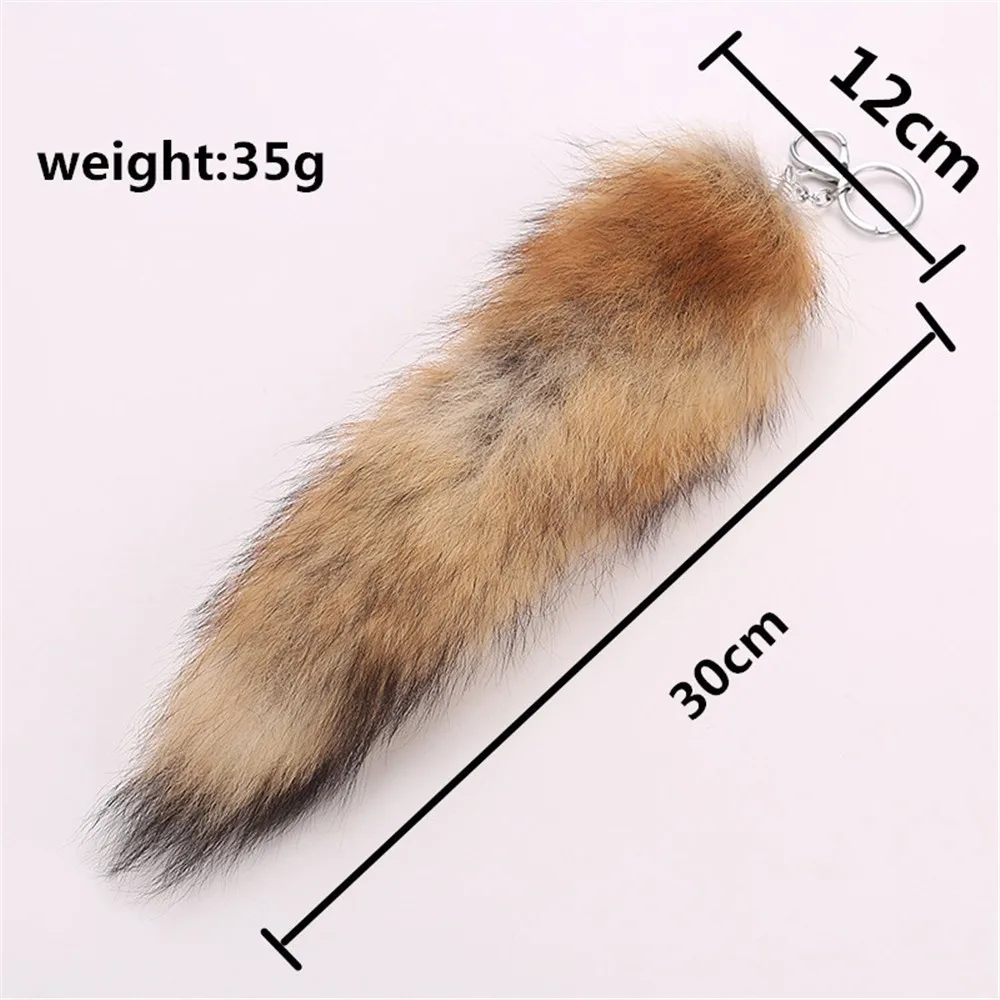 New Design Cute Fox Tail Keychain Pendant Women Key Ring Holder Pompoms Chains Festival Gift for Adults | Украшения и аксессуары