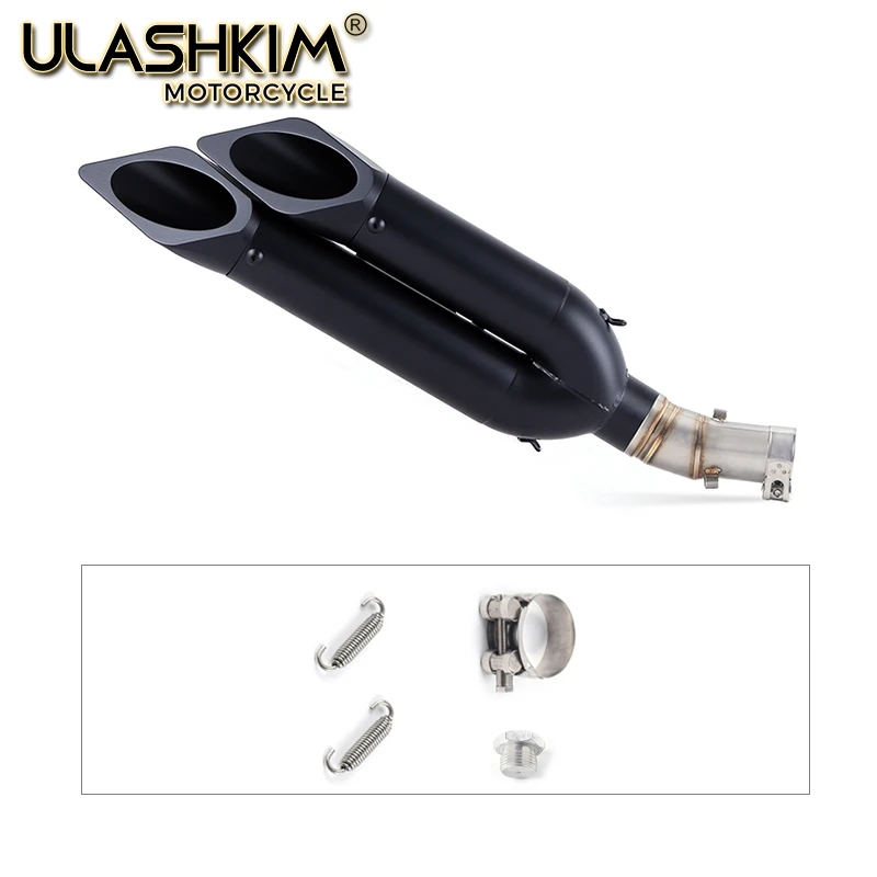 

ER 6N 6F Motorcycle Exhaust Muffler Middle Link Pipe Full System Slip On For kawasaki ER6N ER6F NINJA650R 2012-2016 DB KILLER