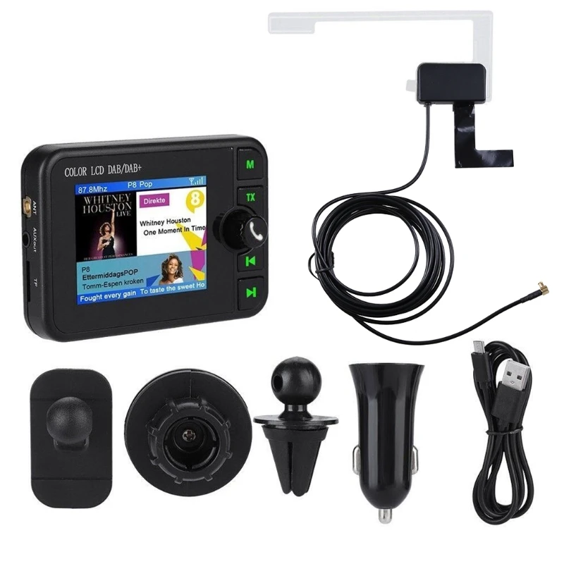 

Car Radio+ Radio Adapter 2.4" Lcdscreen Bluetooth Fm Transmitter Handsfree 448F