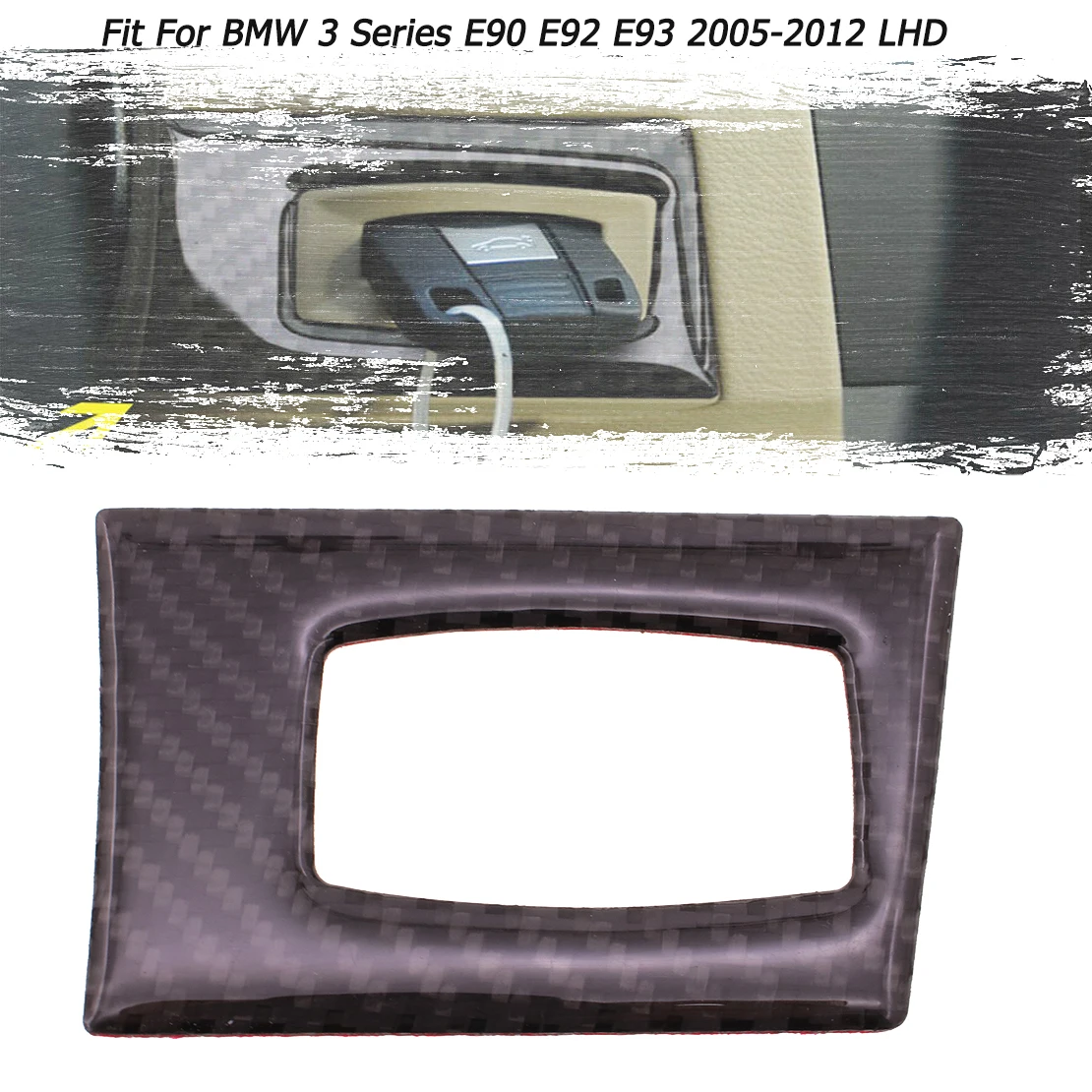 

EIDRAN углеродное волокно ключевой отверстие рамка отделка наклейка крышка для BMW 3 серии E90 E92 E93 2005-2012