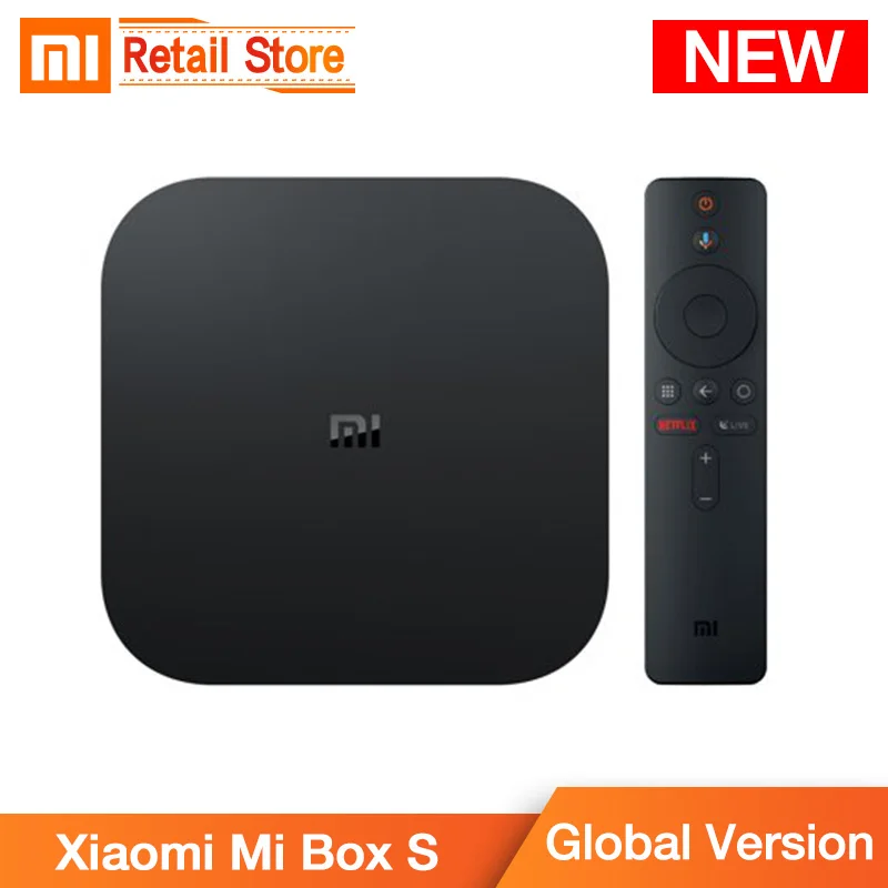 Глобальная версия Xiaomi mi Box S с 4K HDR Android tv Box Strea mi ng медиаплеер и Google Assistant пульт дистанционного управления Smart tv Box
