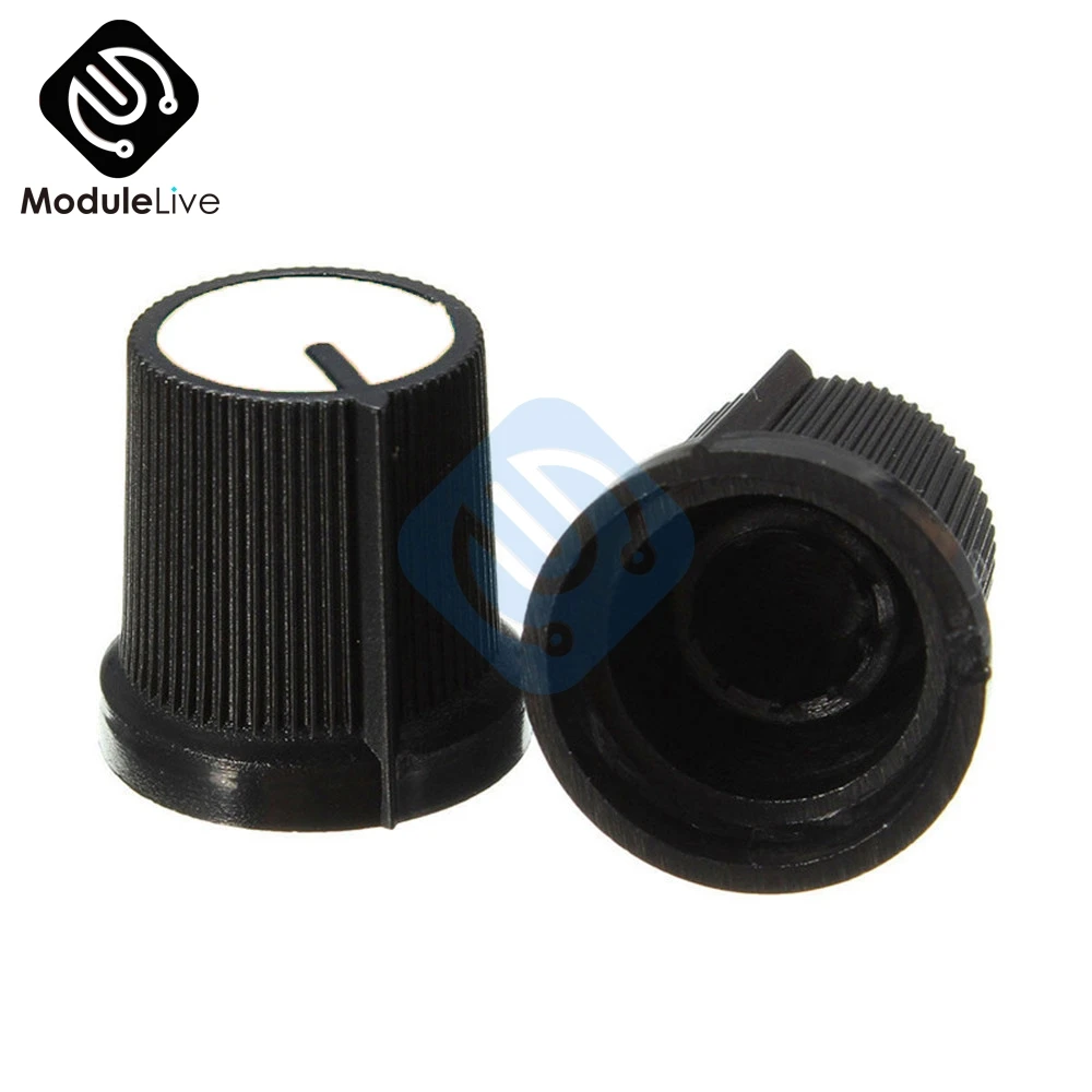 10 шт. пластиковый вращающийся конический потенциометр белого цвета с