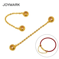 gold plated stainless steel positioning chains with rubber stopper diy leather cord bracelet necklace jewelry findings bxgl204