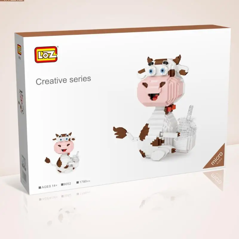 

loz small diamond particle building blocks inserting cow model decoration large adult children birthday gift