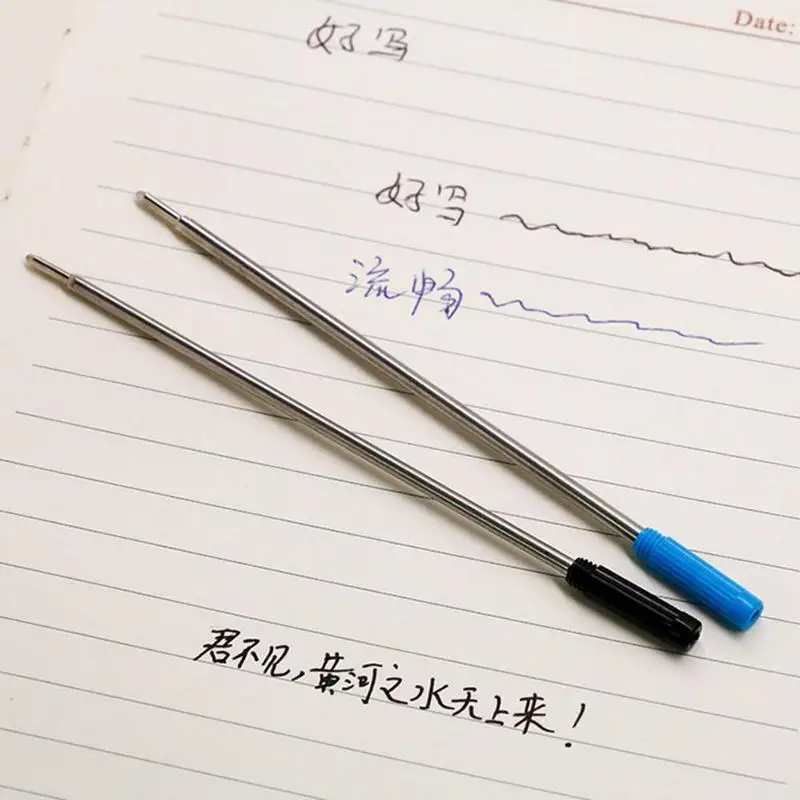 

1Pc Ballpoint Metal Pen Refill 1.0mm Length 11.6cm Refill Black Replacement Pen Wholesale Blue Refill Short Steel F1G5