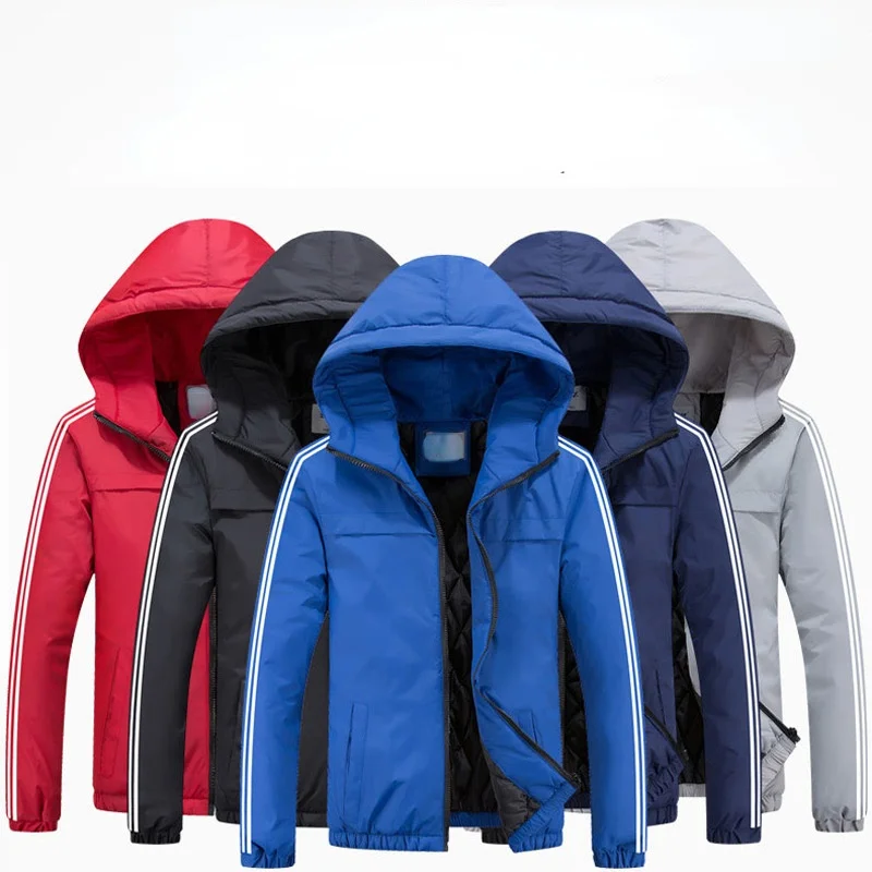 

Men Jacket Autumn Winter Quilted Jackets Fashion Thicken Windbreaker Warm Outwear Custom-made Blank Outdoor Cotton Uniforms