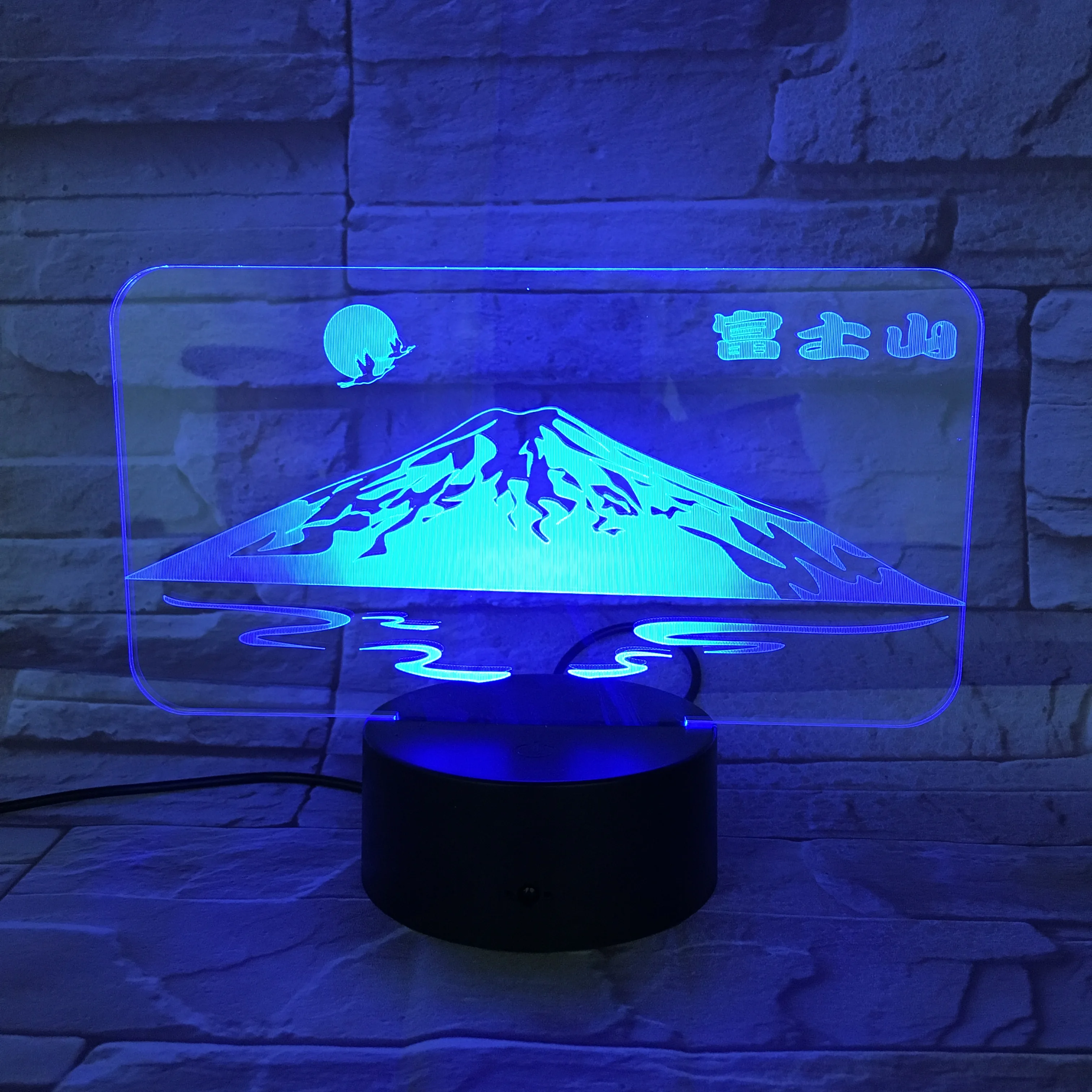 Японское крепление Fuji 3D ночной Светильник СВЕТОДИОДНЫЙ меняющий цвет