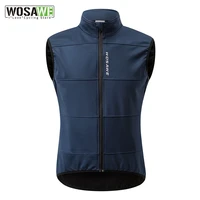 wosawe mens windproof cycling vest winter thermal coat sleevless bicycle reflective jacket men women running cycling wind gilet