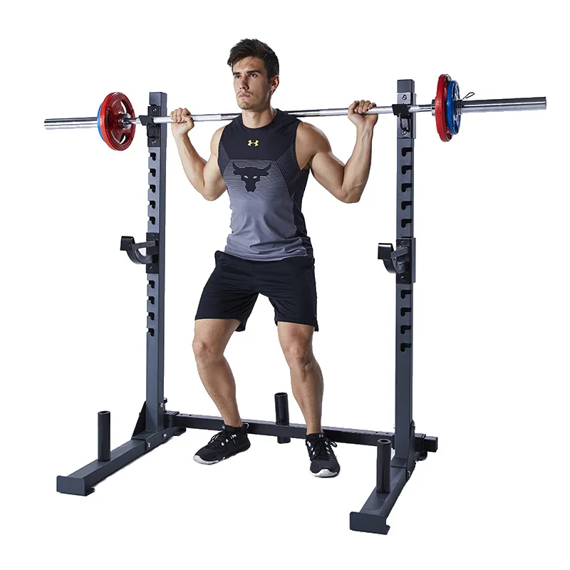 Регулируемая ширина стойки для приседания стенд штанга костюм домашний фитнес