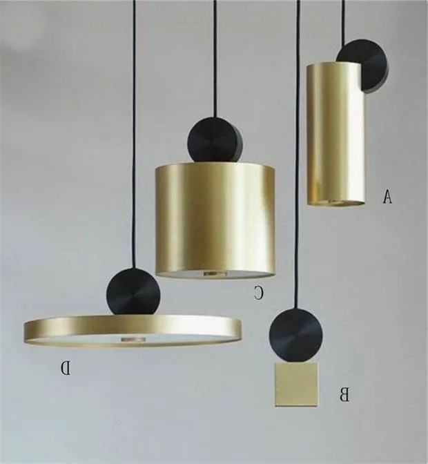 

Nordic Modern Gold Led Pendant Lights Bedroom Dinning Room Kitchen Hanglampen Voor Eetkamer E27 Led Lamp Edison Light Bulb