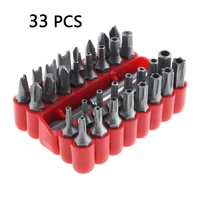 33pcs screwdriver bits set with magnetic extension bit holder tamper star screwdriver bits set quick release bit holder
