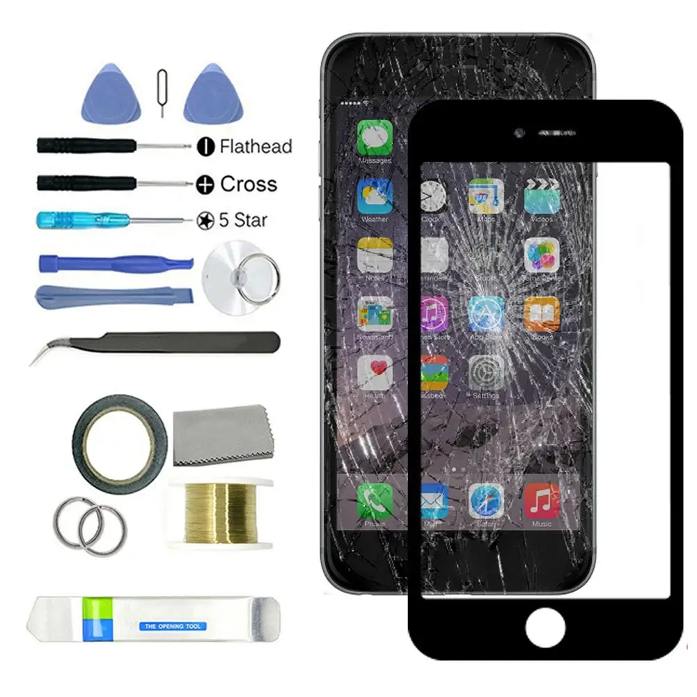 

Сенсорное стекло для iPhone 6, 6S, 7, 8 Plus, запасные части