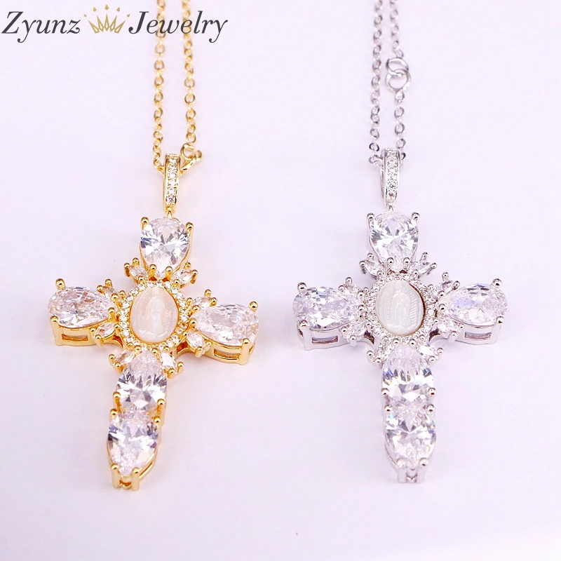 5 шт. ожерелья с подвеской-крестом золотистого/серебристого цвета | Украшения и