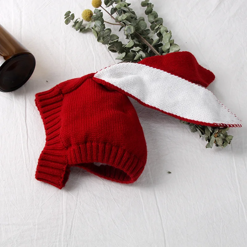 H7667 Детская шапка-ушанка зима плюс бархат защита ушей мультфильм сплошной цвет