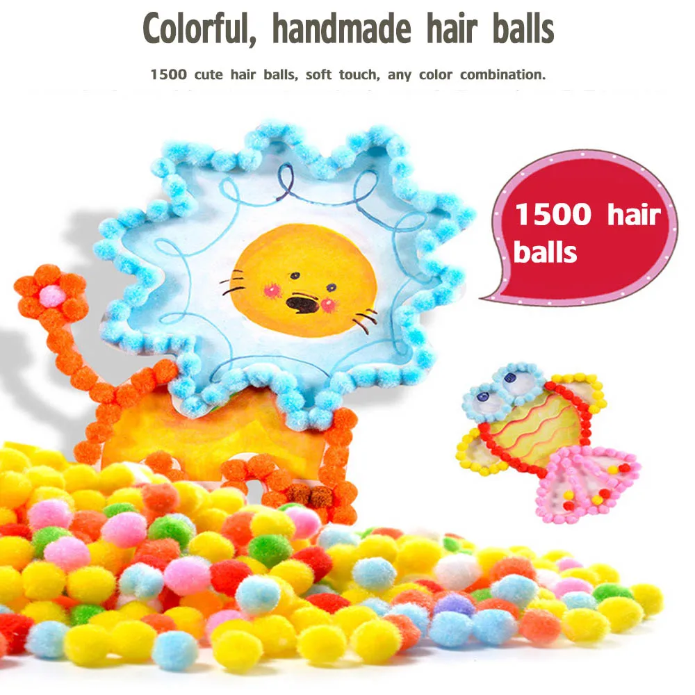 Картина с шариком для волос детская ручная работа Сделай Сам производство милый