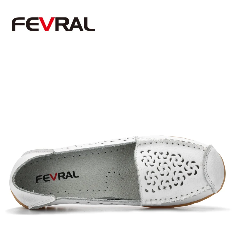 Женские Дышащие туфли на плоской подошве FEVRAL брендовые Повседневные слипоны из