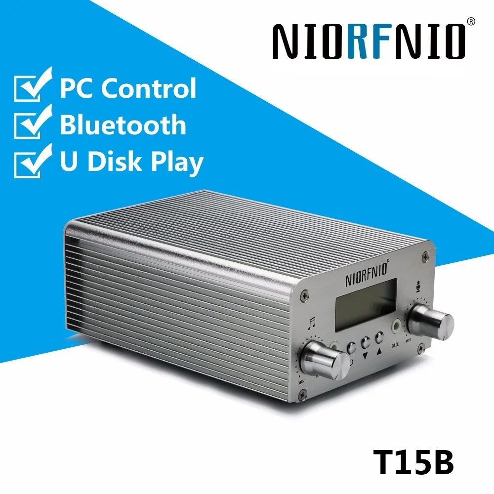 Обновленный светодиодный FM-передатчик NIORFNIO NIO-T15B 15W PLL радиоприемник