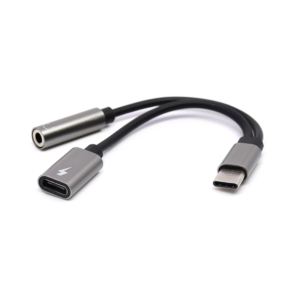 USB кабель с разъемами типа C и 3 5 мм для подключения внешних устройств к