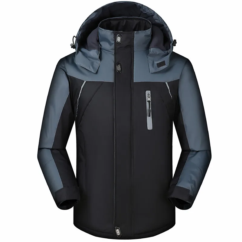 

E-BAIHUI New Men's Thicken Warm outwear Coats Winter Climb Mountain Jacket Hooded male Parkas Windproof plus size jackets J001