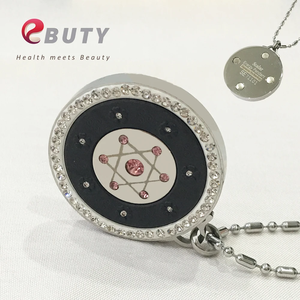 Pink with Magnet EBUTY Давид кулон Лава звезда Квант энергии подвески 4000CC отрицательные ионы белый розовый красный желтый цвет с подарочной посылка коробка - Окраска металла: Pink with Magnet
