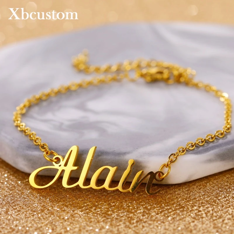 Браслет с именем под заказ браслет из нержавеющей стали регулируемый именной для