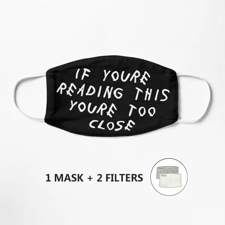 

Если вы читаете это, вы слишком близко маска для рта, маска для лица, хлопковая Пылезащитная маска для рта из аниме мультфильма, уличная одеж...